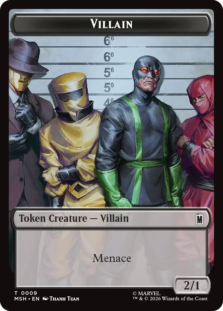 Villain // Soldier Double-Sided Token [Marvel Super Heroes Tokens] | Deep Dive Games St. Marys