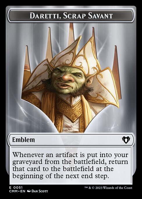 Eldrazi // Emblem - Daretti, Scrap Savant Double-Sided Token [Commander Masters Tokens] | Deep Dive Games St. Marys