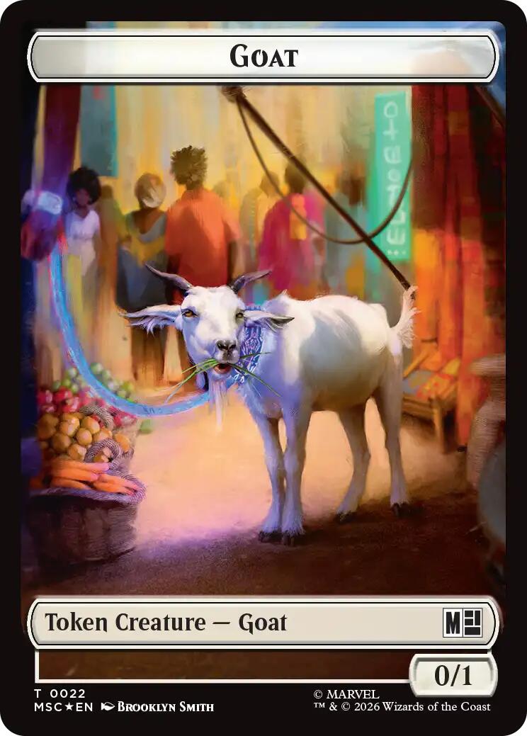Goat // Soldier Double-Sided Token (Surge Foil) [Marvel Super Heroes Commander Tokens] | Deep Dive Games St. Marys