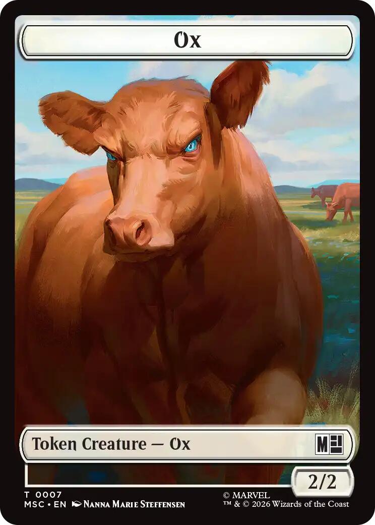 Ox // Vibranium Double-Sided Token [Marvel Super Heroes Commander Tokens] | Deep Dive Games St. Marys