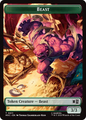 Beast // Vibranium Double-Sided Token [Marvel Super Heroes Commander Tokens] | Deep Dive Games St. Marys