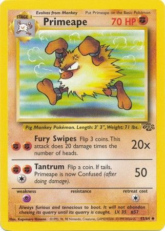 Primeape (43/64) [Jungle Unlimited] | Deep Dive Games St. Marys