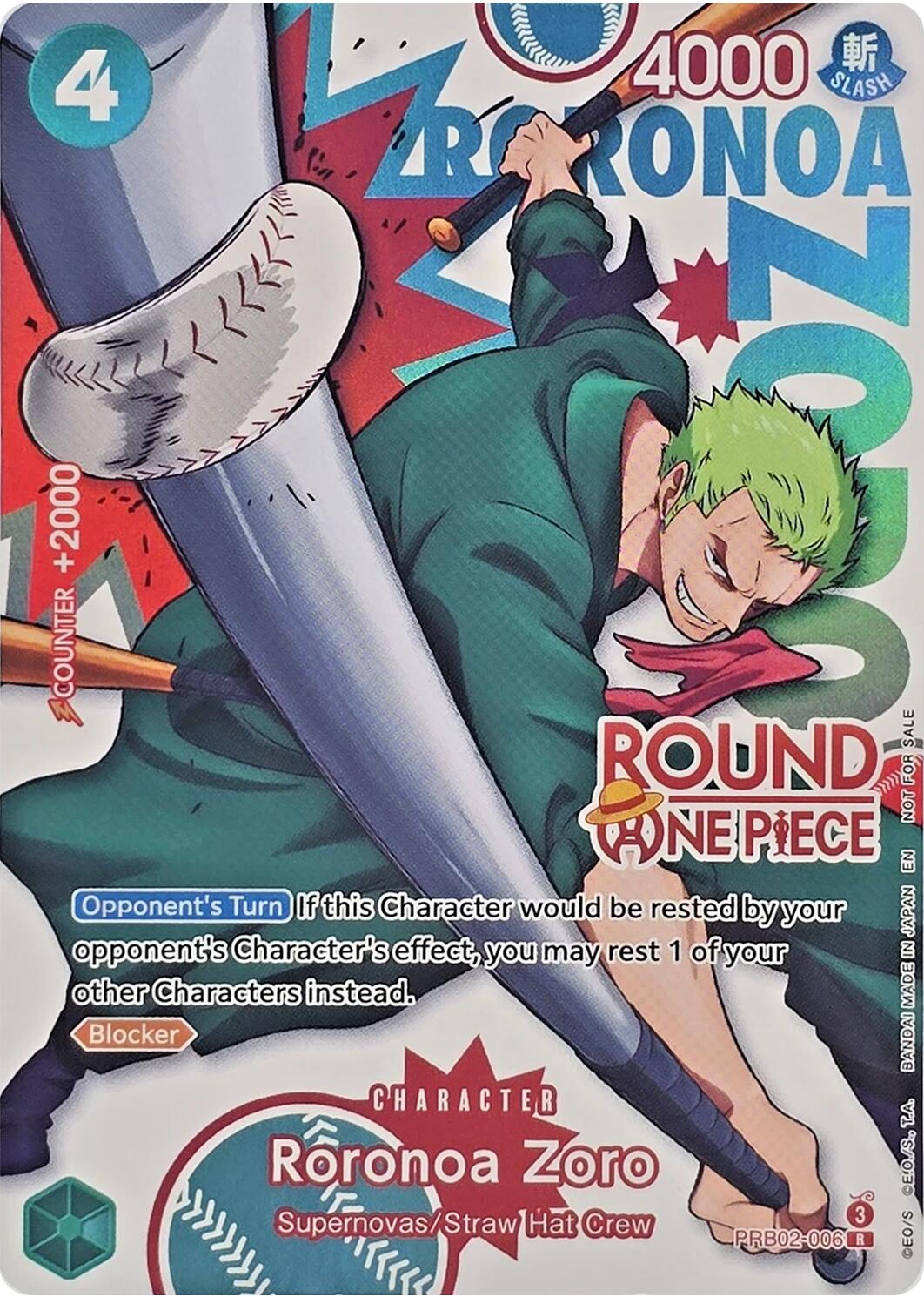 Roronoa Zoro (Round 1 Promo) [One Piece Promotion Cards] | Deep Dive Games St. Marys