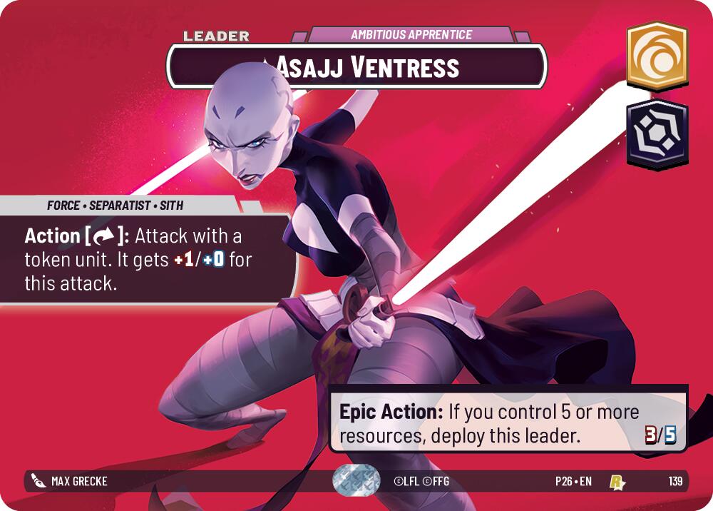 Asajj Ventress - Ambitious Apprentice (139) (Prize Wall) (139) [Galactic Championship 2026] | Deep Dive Games St. Marys