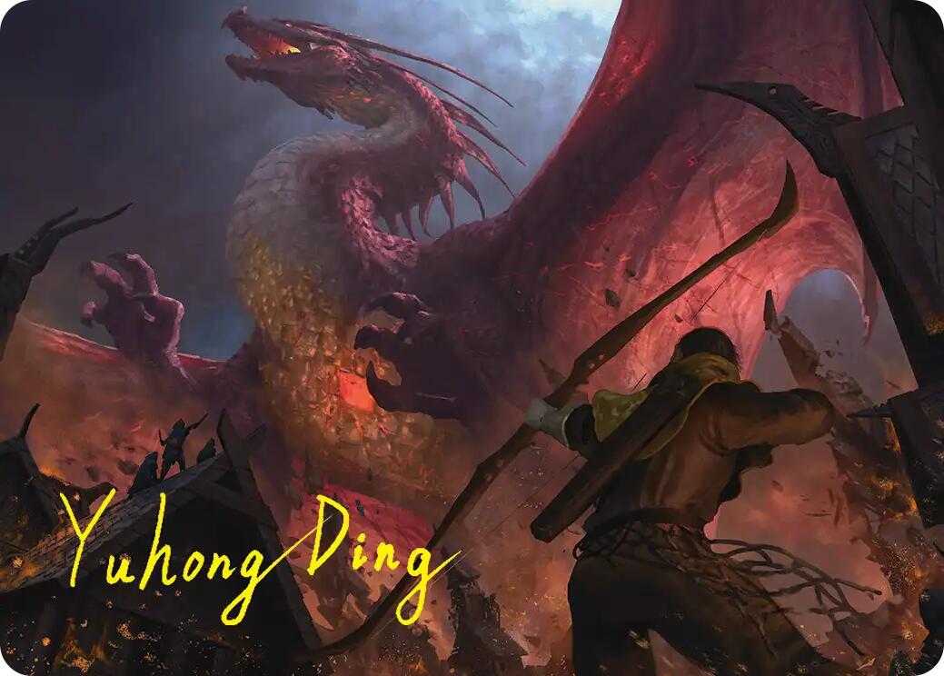 Magnificent End Art Card (Gold-Stamped Signature) [The Hobbit Art Series] | Deep Dive Games St. Marys