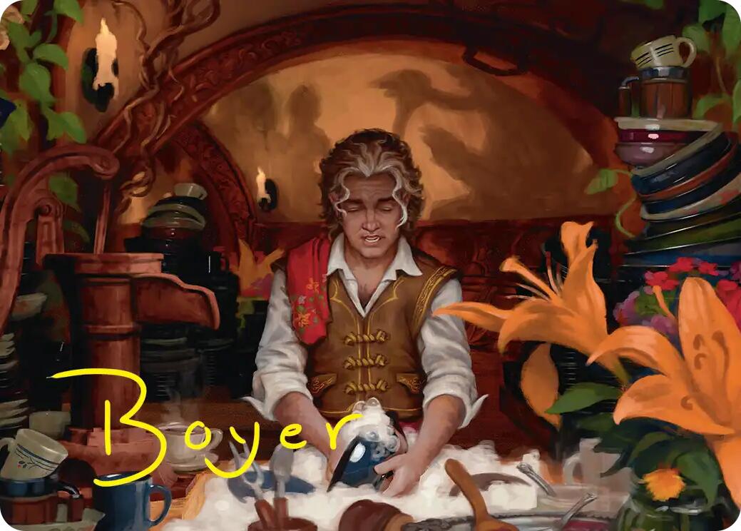 Confusticate and Bebother Art Card (Gold-Stamped Signature) [The Hobbit Art Series] | Deep Dive Games St. Marys