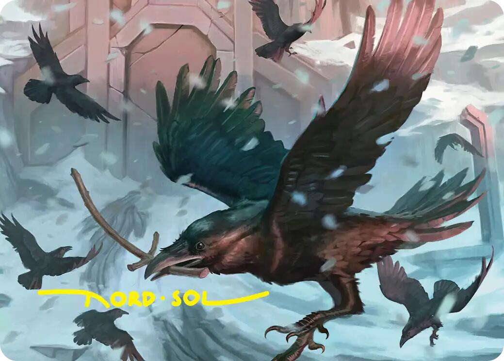 Ravenhill Flock Art Card (Gold-Stamped Signature) [The Hobbit Art Series] | Deep Dive Games St. Marys