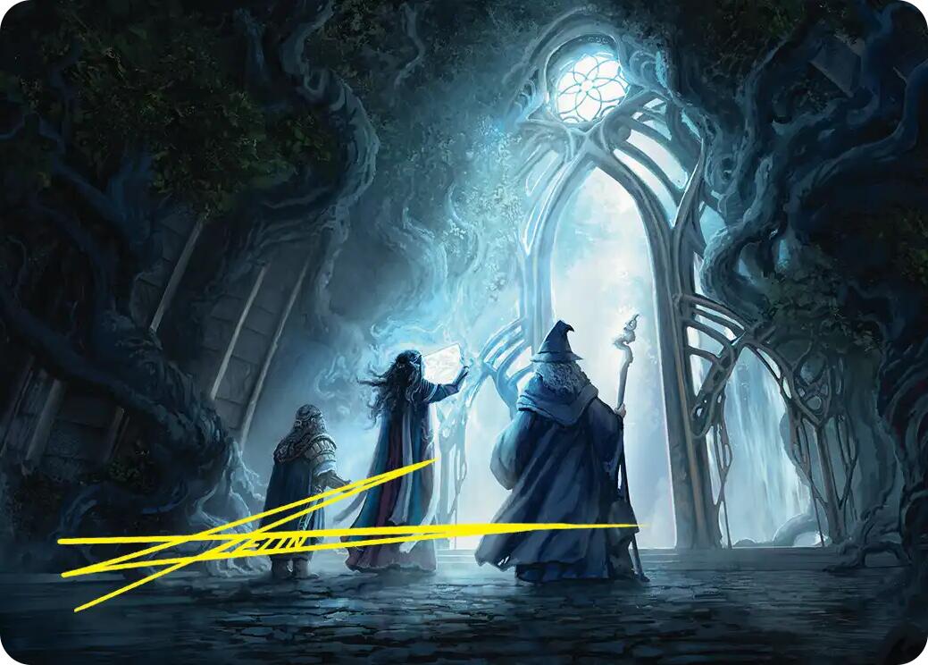 Uncover the Moon-Letters Art Card (Gold-Stamped Signature) [The Hobbit Art Series] | Deep Dive Games St. Marys