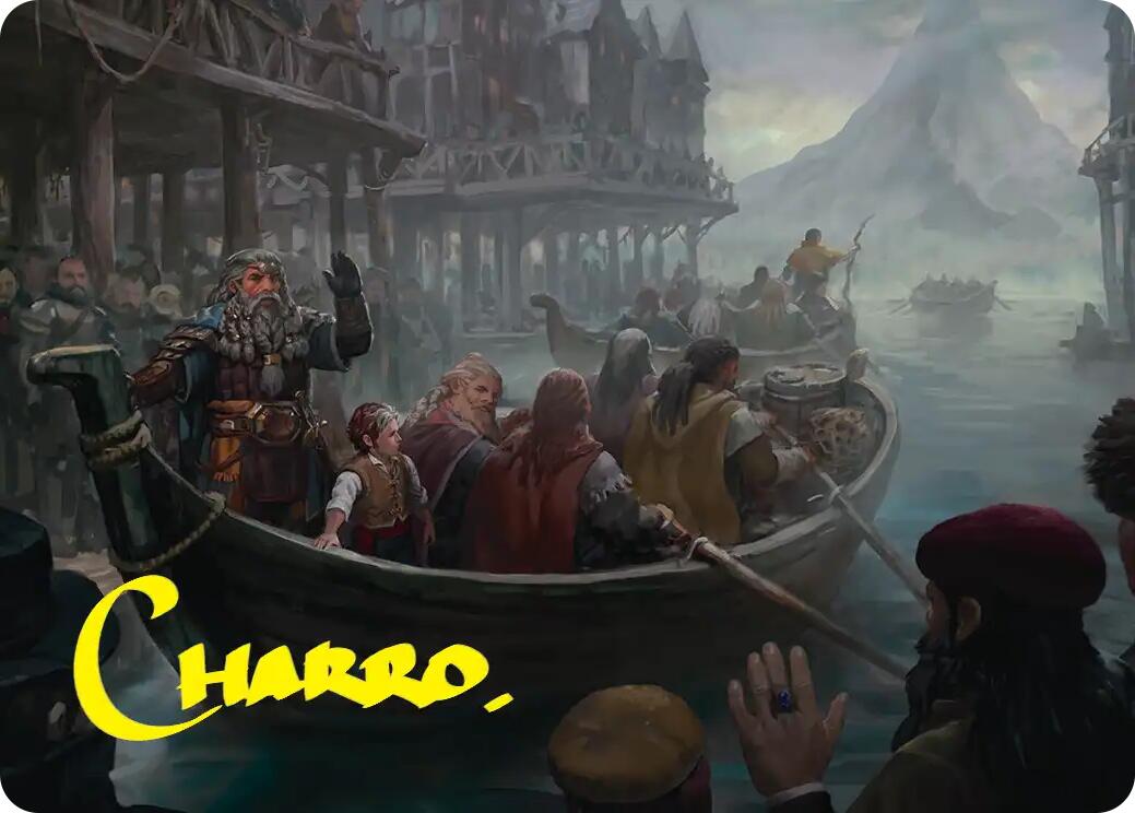 Uneasy Partings Art Card (Gold-Stamped Signature) [The Hobbit Art Series] | Deep Dive Games St. Marys