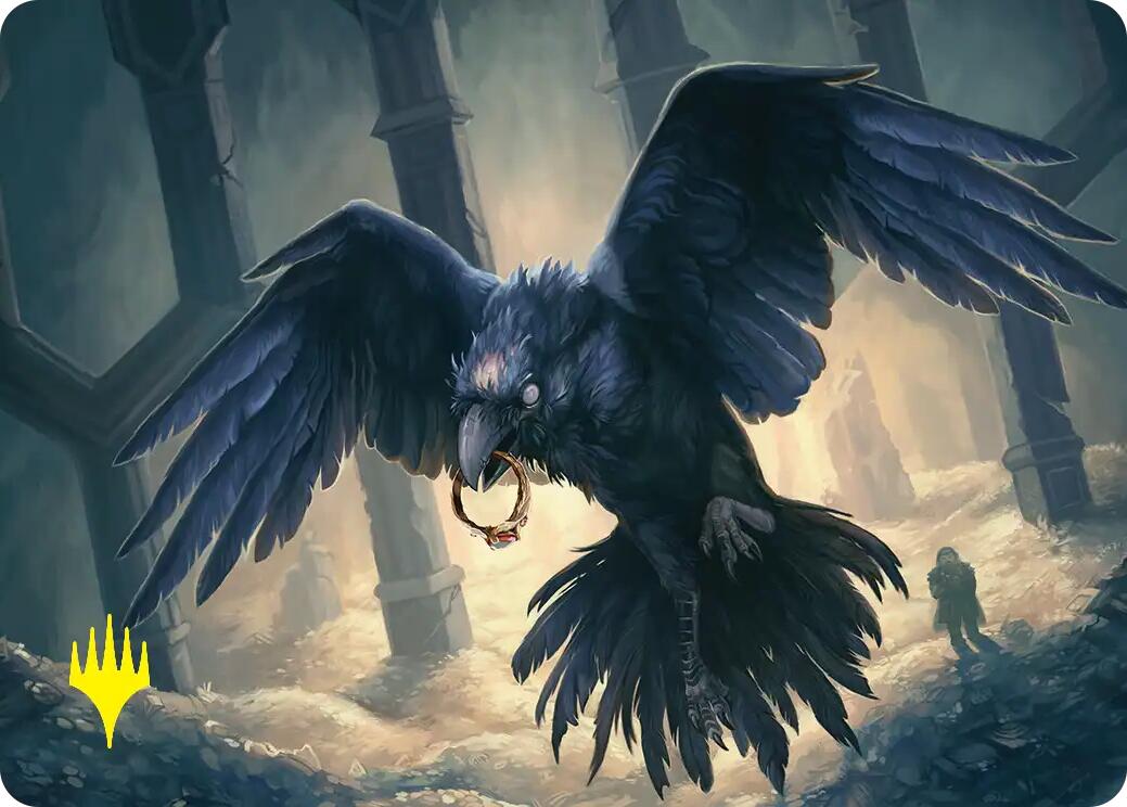 Most Decrepit Old Bird Art Card (Gold-Stamped) [The Hobbit Art Series] | Deep Dive Games St. Marys