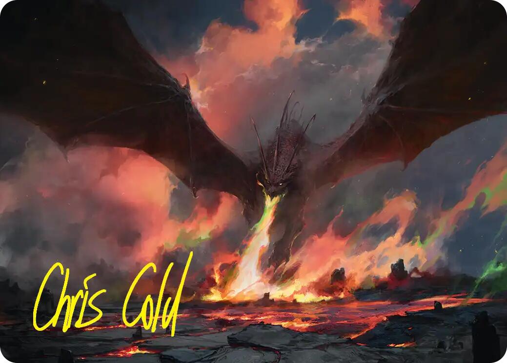 Smaug, the Great Calamity Art Card (Gold-Stamped Signature) [The Hobbit Art Series] | Deep Dive Games St. Marys