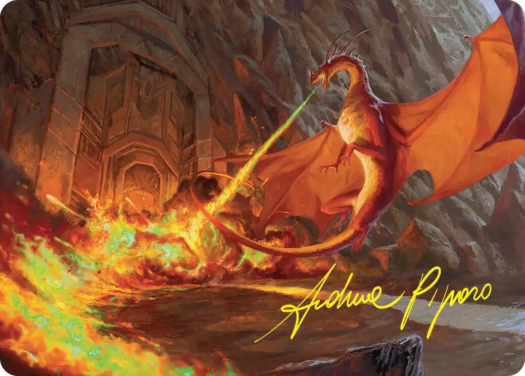 Smaug's Fury Art Card (Gold-Stamped Signature) [The Hobbit Art Series] | Deep Dive Games St. Marys