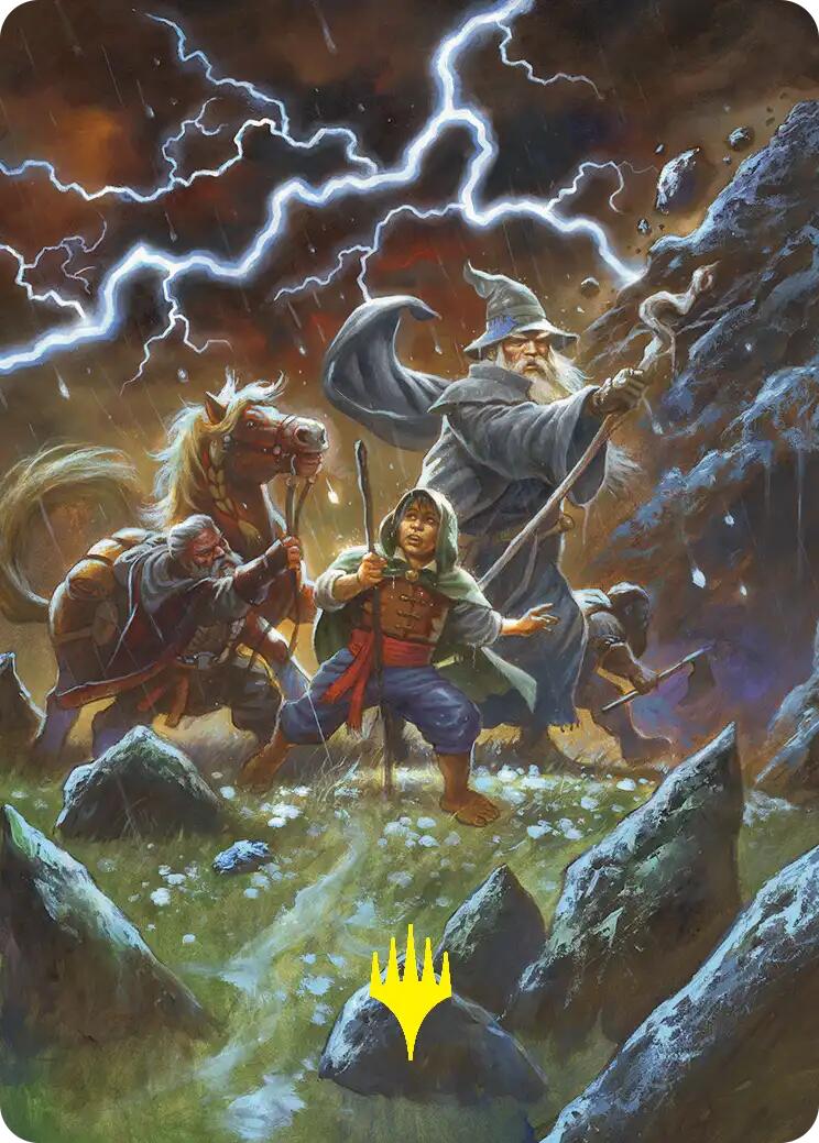 Call Forth the Tempest Art Card (Gold-Stamped) [The Hobbit Art Series] | Deep Dive Games St. Marys