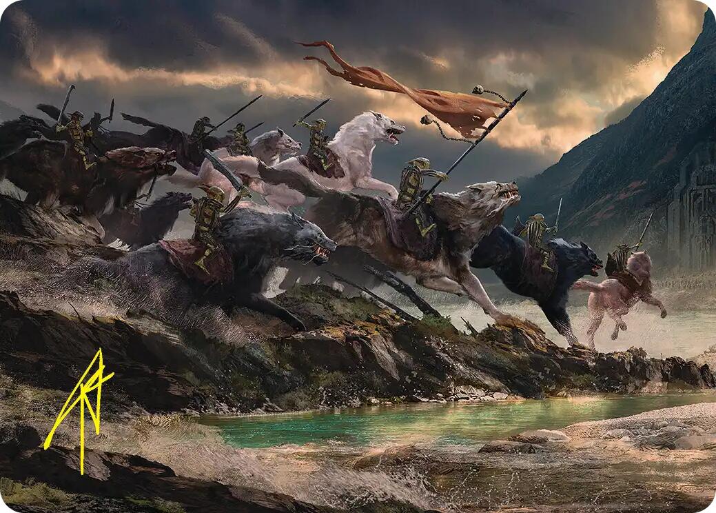 Tide of Fury and Disorder Art Card (Gold-Stamped Signature) [The Hobbit Art Series] | Deep Dive Games St. Marys