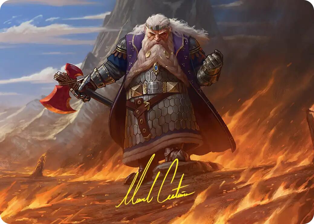 Dain of the Ancient Halls Art Card (Gold-Stamped Signature) [The Hobbit Art Series] | Deep Dive Games St. Marys
