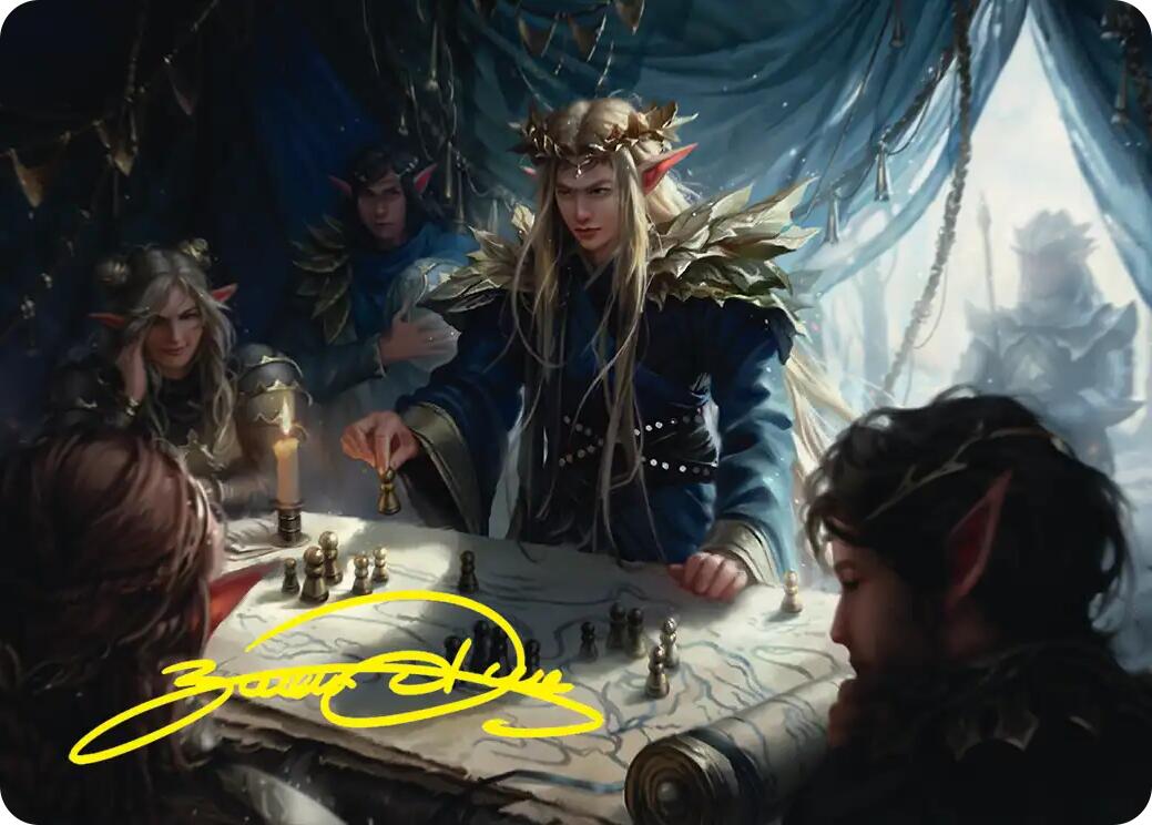 Thranduil the Strategist Art Card (Gold-Stamped Signature) [The Hobbit Art Series] | Deep Dive Games St. Marys