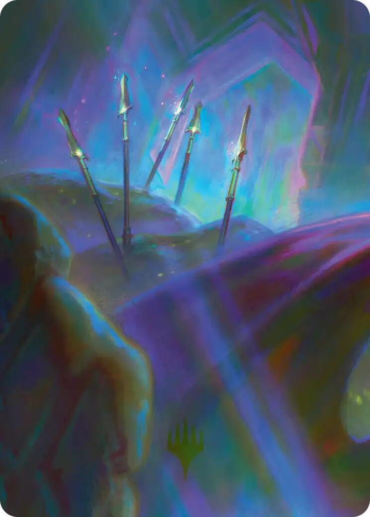 Long-Lost Lances Art Card (7/12) [The Hobbit Art Series] | Deep Dive Games St. Marys