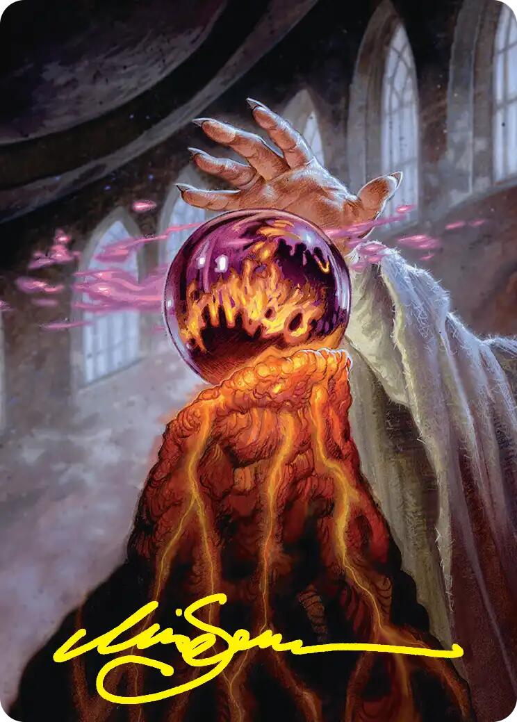 Palantir of Orthanc Art Card (Gold-Stamped Signature) [The Hobbit Art Series] | Deep Dive Games St. Marys