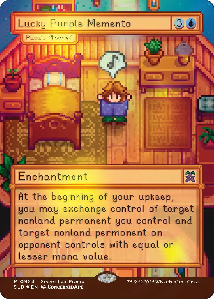 Lucky Purple Memento - Puca's Mischief [Secret Lair Drop Series] | Deep Dive Games St. Marys