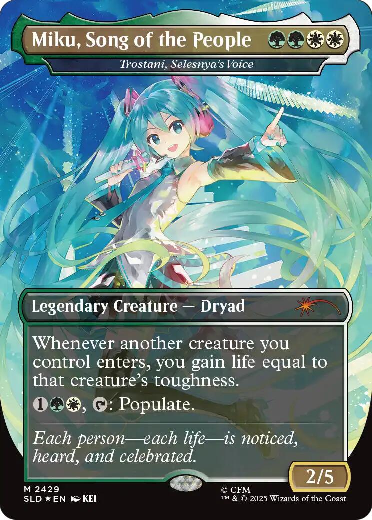 Miku, Song of the People - Trostani, Selesnya's Voice [Secret Lair Drop Series] | Deep Dive Games St. Marys