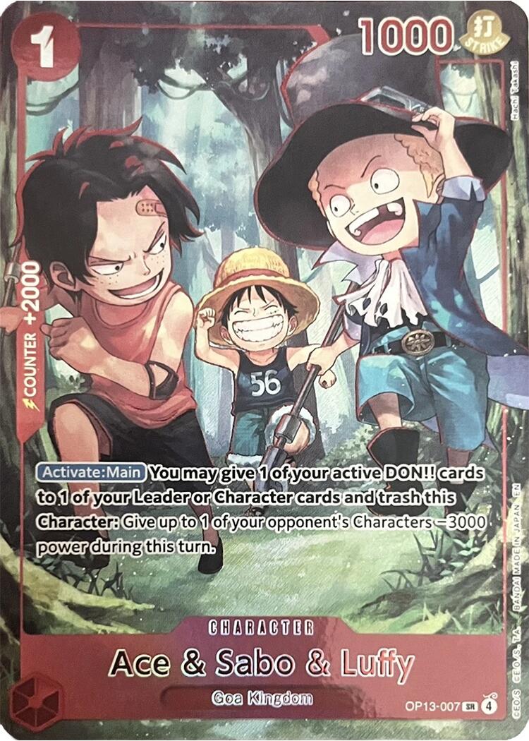 Ace & Sabo & Luffy (English Version 3rd Anniversary Set) [One Piece Promotion Cards] | Deep Dive Games St. Marys