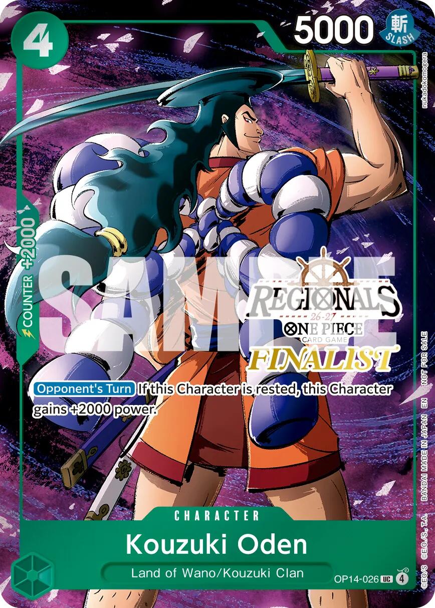 Kouzuki Oden (Regionals Finalist Card Set 26-27 Vol.2) [One Piece Promotion Cards] | Deep Dive Games St. Marys
