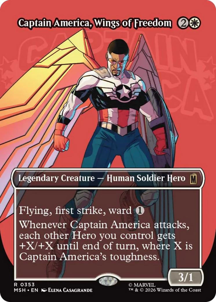 Captain America, Wings of Freedom (Borderless) [Marvel Super Heroes] | Deep Dive Games St. Marys