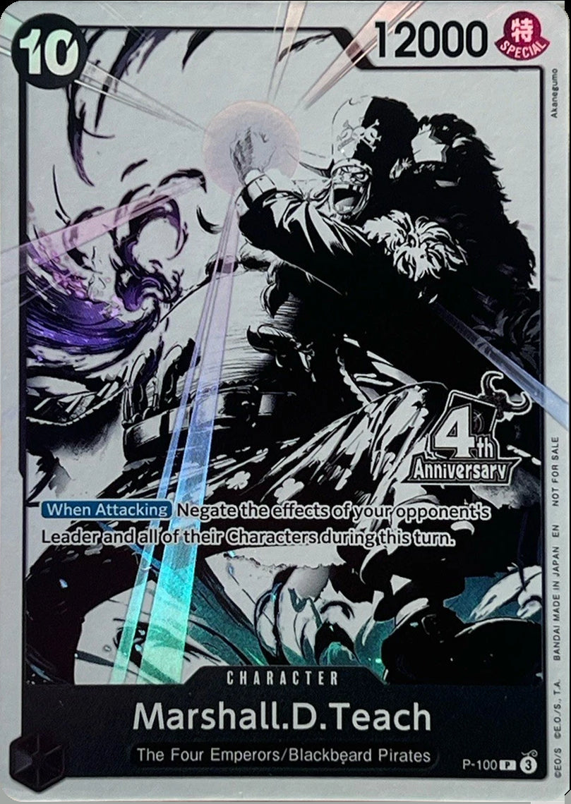Marshall.D.Teach (4th Anniversary Treasure Campaign Pack) [One Piece Promotion Cards] | Deep Dive Games St. Marys