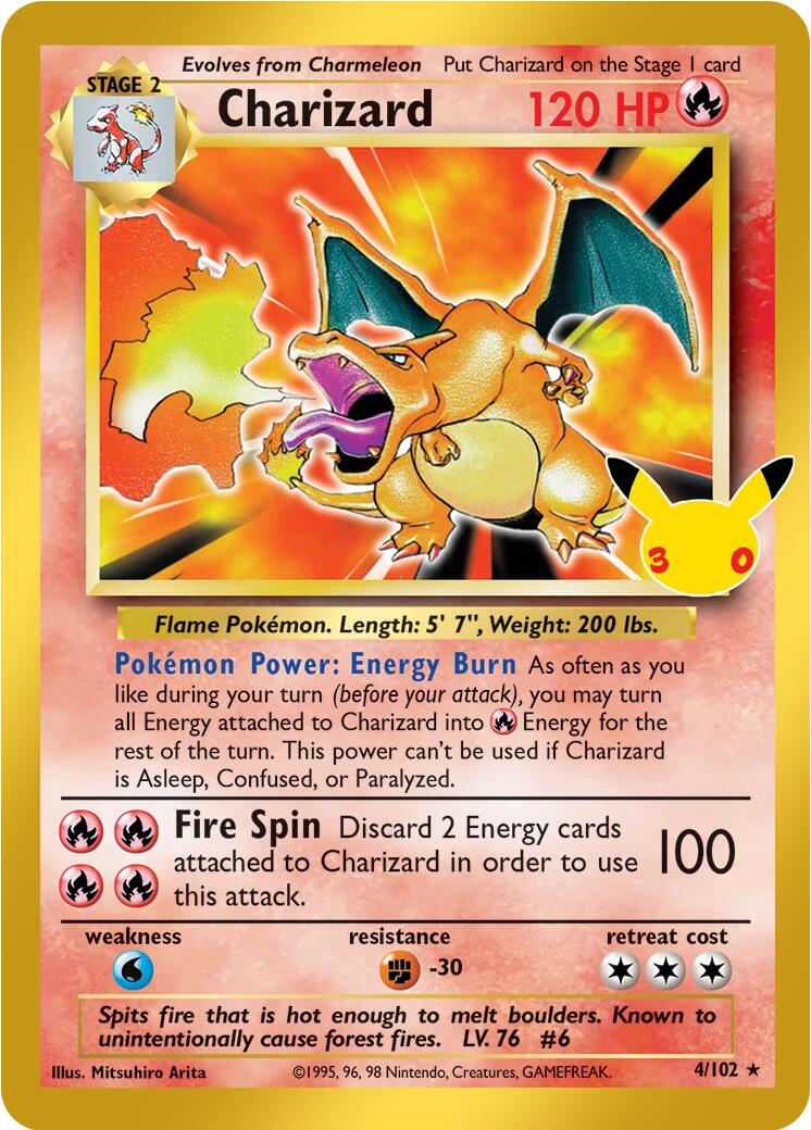 Charizard (4/102) [Mega Evolution: 30th Celebration Classic Collection] | Deep Dive Games St. Marys