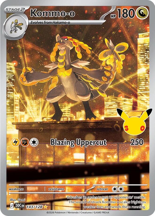 Kommo-o (143/128) [Mega Evolution: 30th Celebration] | Deep Dive Games St. Marys