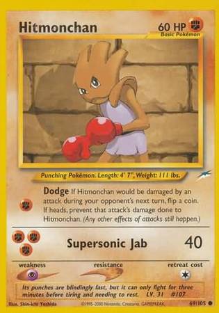 Hitmonchan (69/105) [Neo Destiny Unlimited] | Deep Dive Games St. Marys