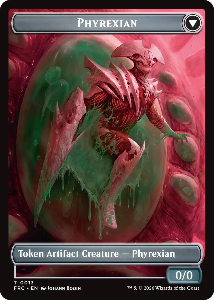 Phyrexian // Incubator Double-Sided Token [Reality Fracture Commander Tokens] | Deep Dive Games St. Marys