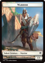 Warrior // Shark Double-Sided Token [Reality Fracture Commander Tokens] | Deep Dive Games St. Marys