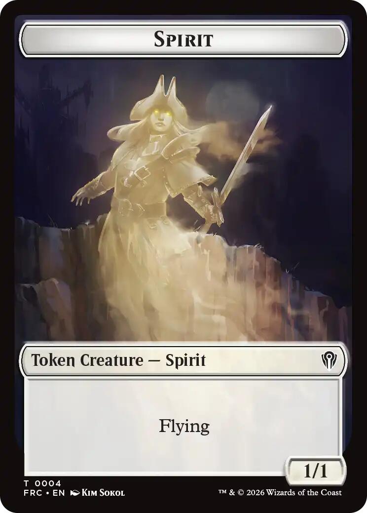 Spirit // Jace Double-Sided Token [Reality Fracture Commander Tokens] | Deep Dive Games St. Marys