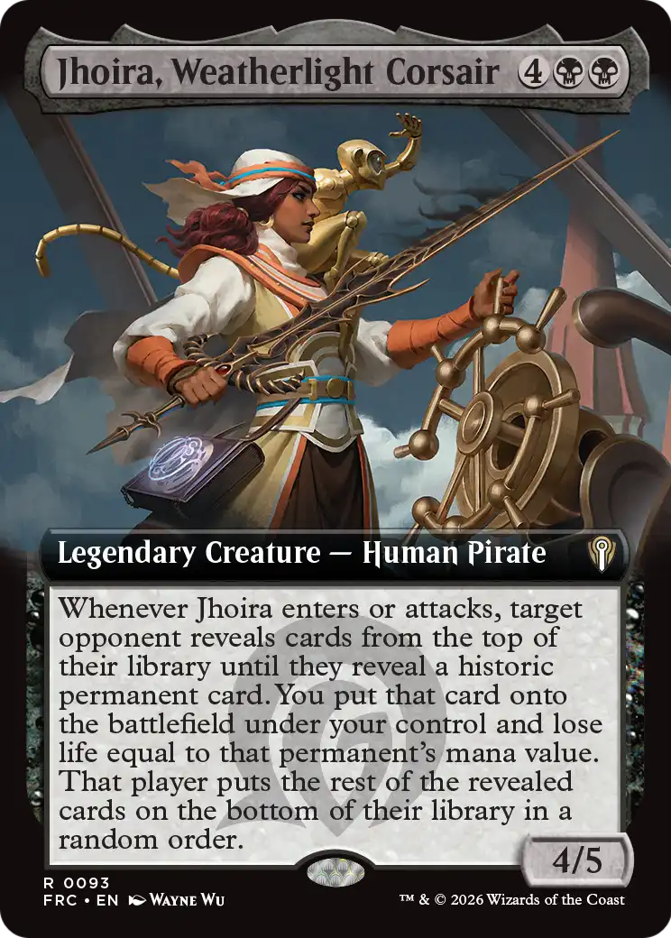 Jhoira, Weatherlight Corsair (Extended Art) [Reality Fracture Commander] | Deep Dive Games St. Marys