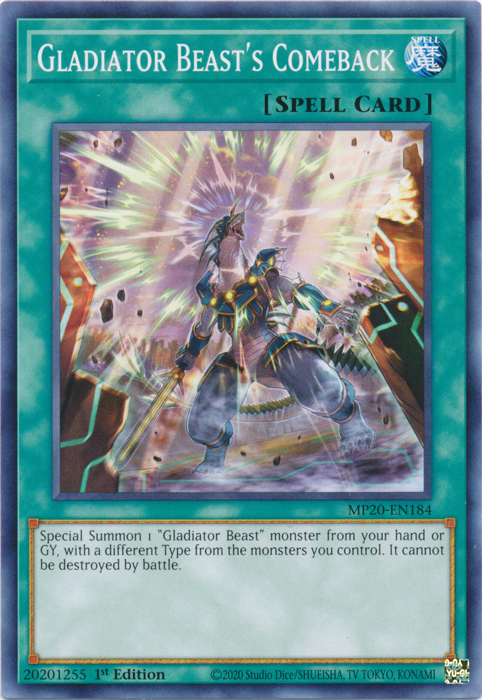 Gladiator Beast's Comeback [MP20-EN184] Common | Deep Dive Games St. Marys