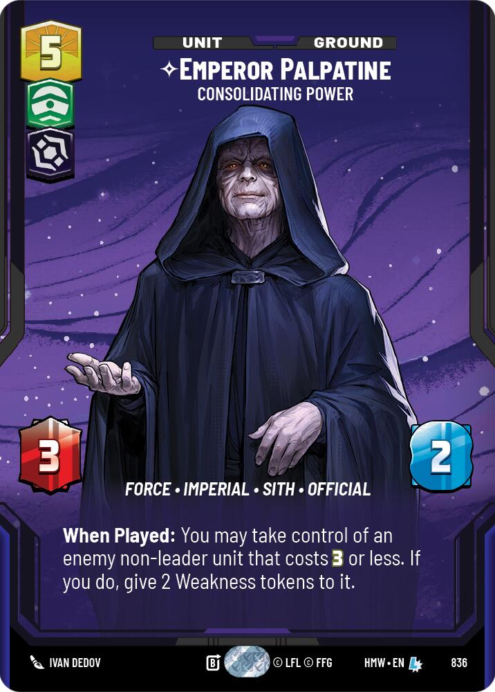 Emperor Palpatine - Consolidating Power (836) (Prestige) (836) [Homeworlds] | Deep Dive Games St. Marys