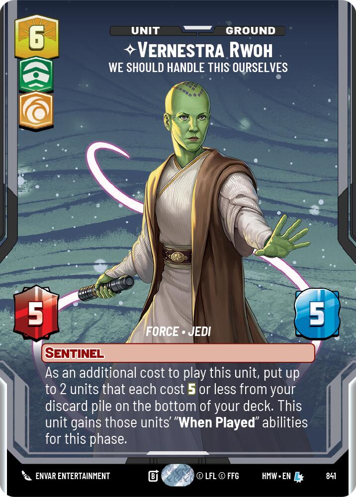Vernestra Rwoh - We Should Handle This Ourselves (841) (Prestige) (841) [Homeworlds] | Deep Dive Games St. Marys