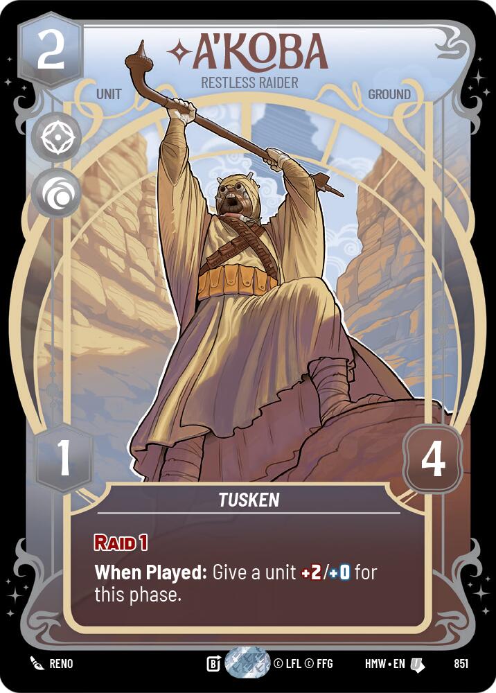 A'Koba - Restless Raider (851) (Prestige Foil) (851) [Homeworlds] | Deep Dive Games St. Marys