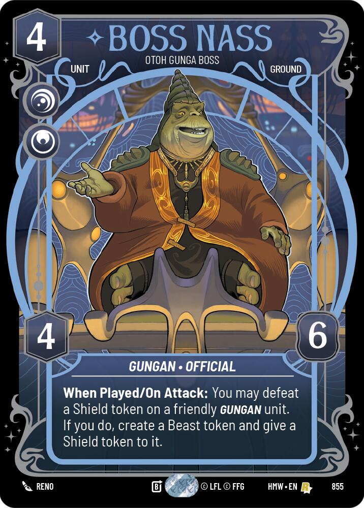 Boss Nass - Otoh Gunga Boss (855) (Prestige Foil) (855) [Homeworlds] | Deep Dive Games St. Marys