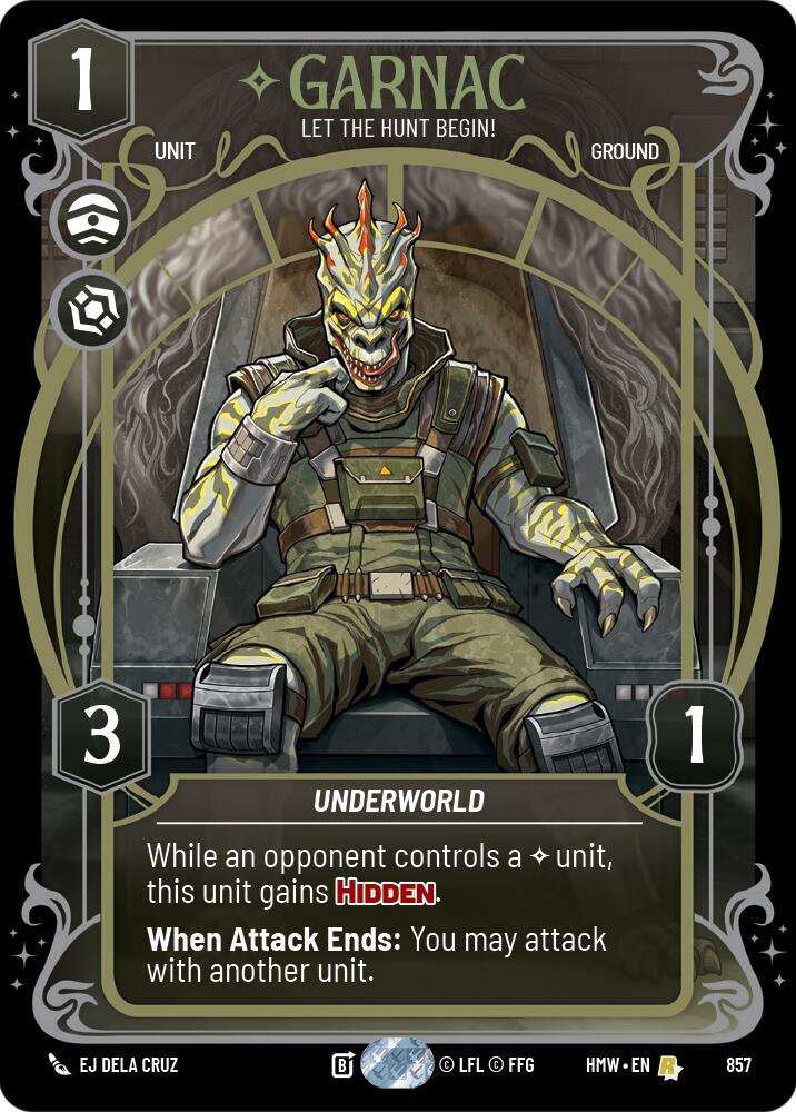 Garnac - Let the Hunt Begin! (857) (Prestige Foil) (857) [Homeworlds] | Deep Dive Games St. Marys