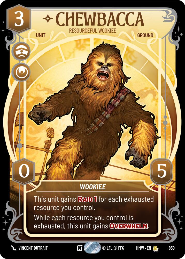 Chewbacca - Resourceful Wookiee (859) (Prestige Foil) (859) [Homeworlds] | Deep Dive Games St. Marys