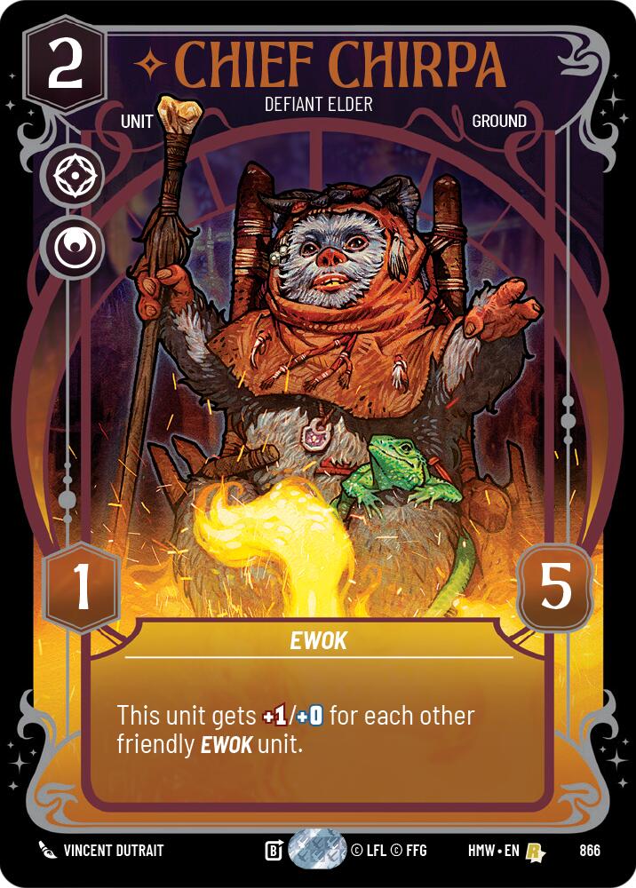 Chief Chirpa - Defiant Elder (866) (Prestige Foil) (866) [Homeworlds] | Deep Dive Games St. Marys