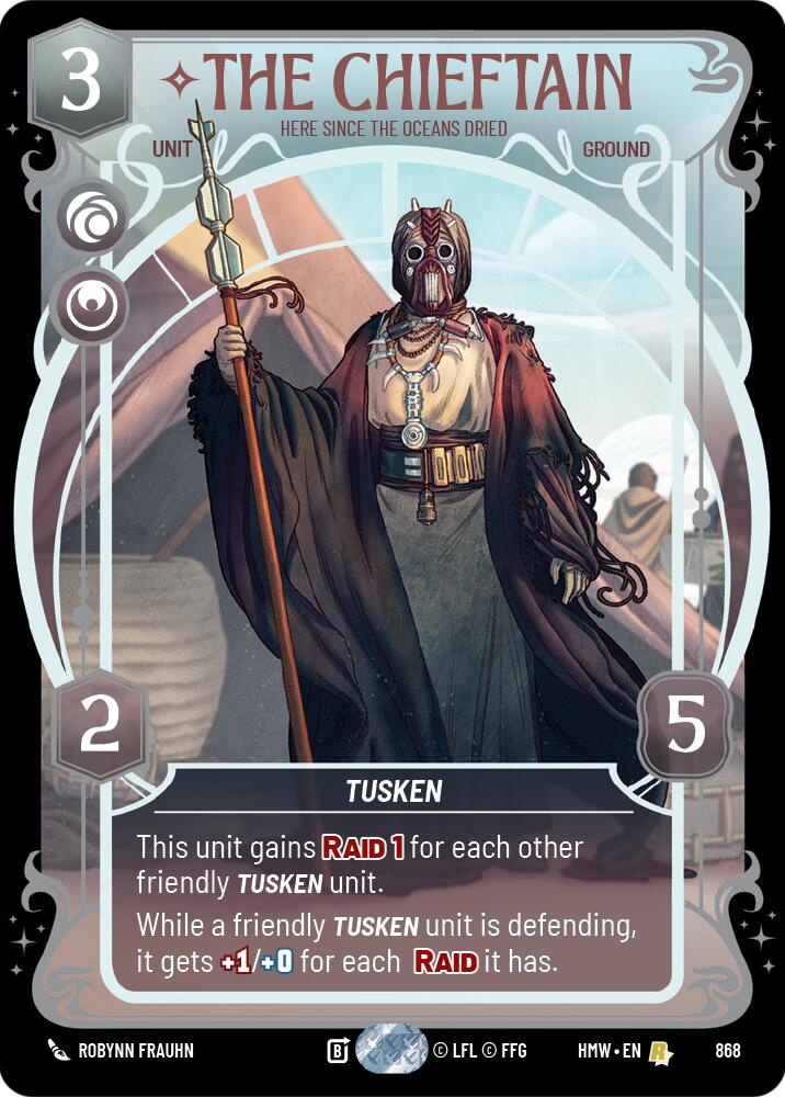 The Chieftain - Here Since the Oceans Dried (868) (Prestige Foil) (868) [Homeworlds] | Deep Dive Games St. Marys
