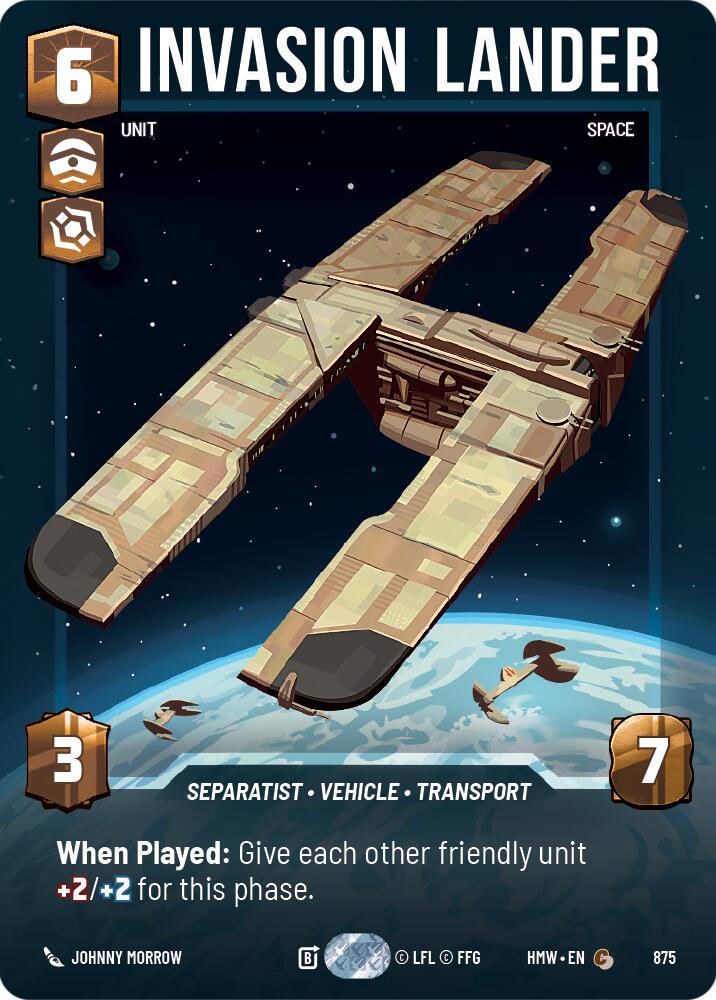 Invasion Lander (875) (Prestige Foil) (875) [Homeworlds] | Deep Dive Games St. Marys