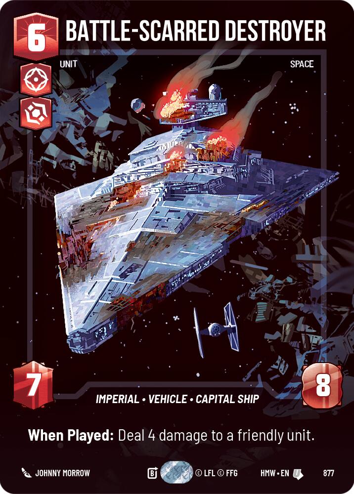 Battle-Scarred Destroyer (877) (Prestige Foil) (877) [Homeworlds] | Deep Dive Games St. Marys