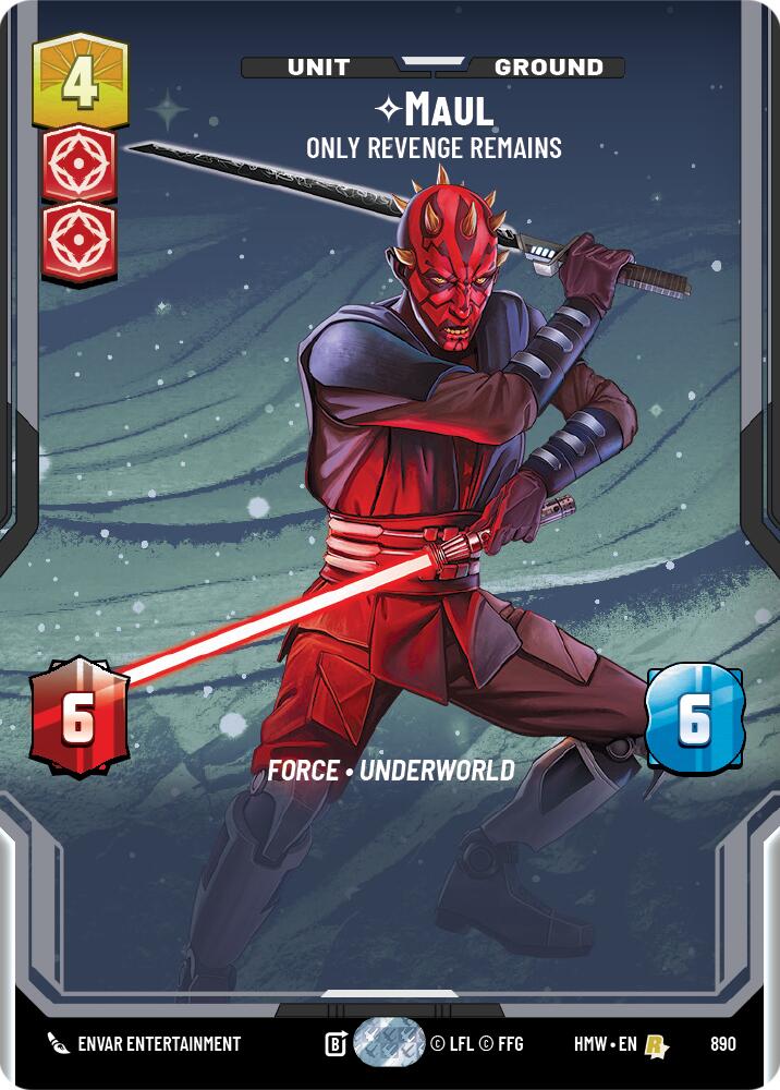 Maul - Only Revenge Remains (890) (Prestige Foil) (890) [Homeworlds] | Deep Dive Games St. Marys
