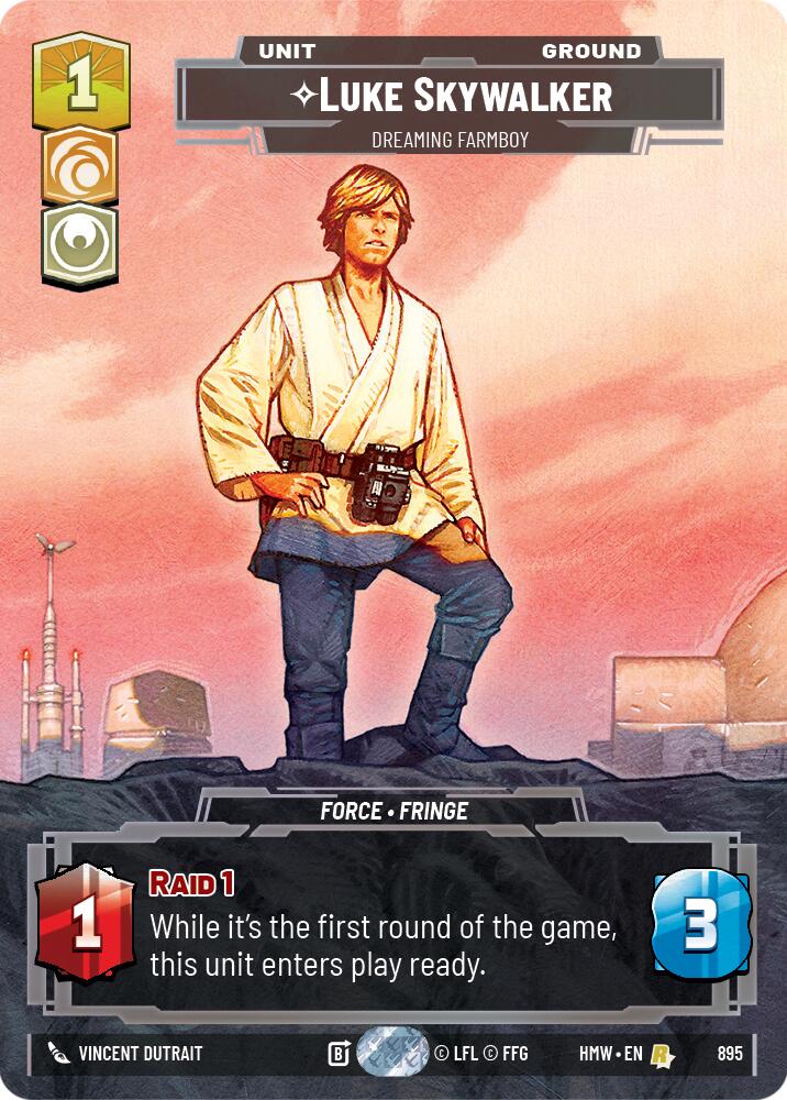 Luke Skywalker - Dreaming Farmboy (895) (Prestige Foil) (895) [Homeworlds] | Deep Dive Games St. Marys