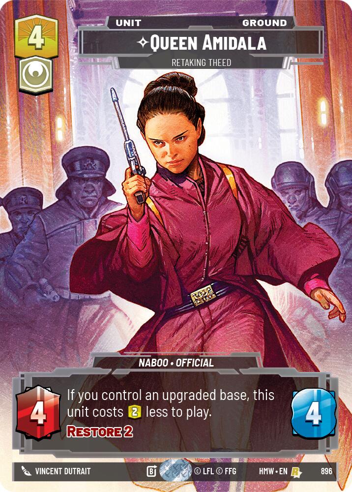 Queen Amidala - Retaking Theed (896) (Prestige Foil) (896) [Homeworlds] | Deep Dive Games St. Marys