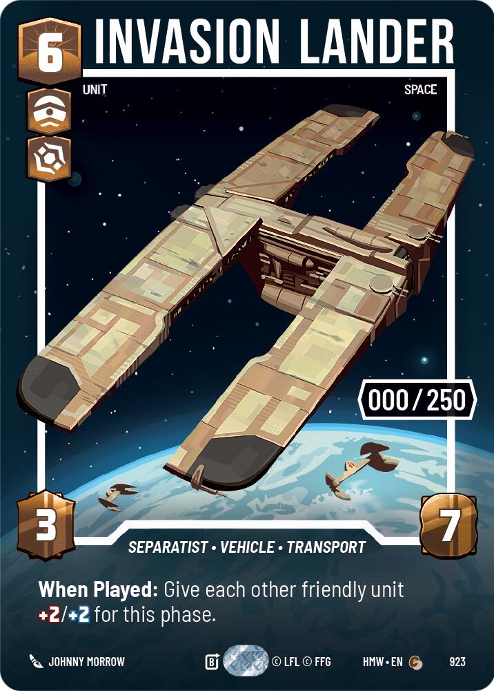 Invasion Lander (923) (Serialized) (923) [Homeworlds] | Deep Dive Games St. Marys